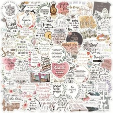 100 PCS Inspirational Christian Stickers, Bible Journaling Supplies, Bible Verse