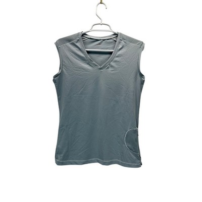 ALO Yoga Gray Stitching Zip Pocket Tank Top Large | eBay