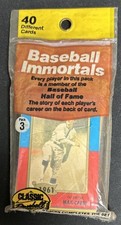 1980 Baseball Immortals Card Pack 3 Showing Max Carey (Top) Luke Appling (Back)
