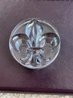 Vintage Steuben Glass Fleur de Lis Paperweight or Disc Figure