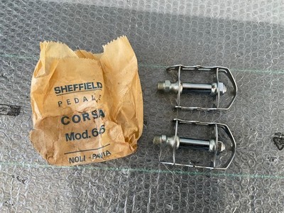 *Seltene NOS Vintage 60er Jahre SHEFFIELD Corsa Mod.645 italienische Rennradpedale *45