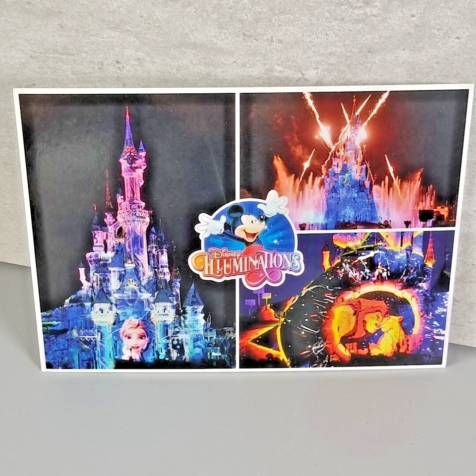 Postcard Disneyland Paris Iluminations Fireworks Art Work  Discontinued Design - Image 3 of 4