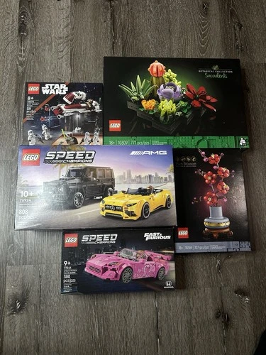 Sealed Lego Set Lot - Star Wars, Speed Champion, Botanical, New