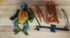 Vintage TMNT Leonardo 1988 Action Figure 100% Complete Playmates