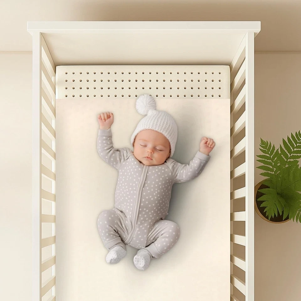 Colchón Orgánico Cuna Bebé Topper GOLS/GOTS Certificado Transpirable Hecho en EE. UU. Foto 4 de 4