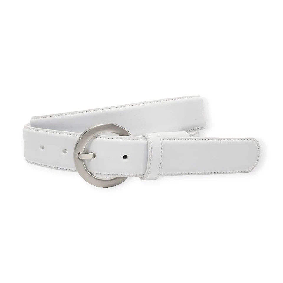 Nike Golf | S | Women's E.86 G-Flex Leather & Brushed Silver Buckle Harness Belt - Image 2 of 4