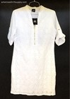 NWT Anne Klein Women's White Eyelet Shift Dress - Size S