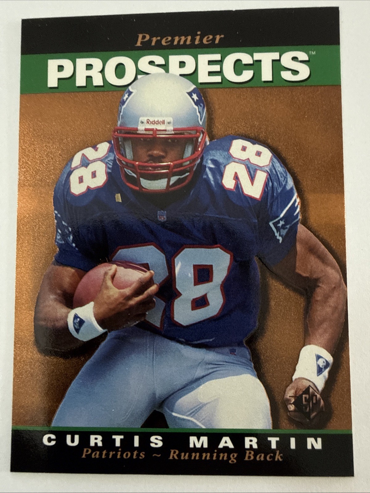1995 SP Curtis Martin RC #18 Premier Prospects Foil Rookie Card Patriots