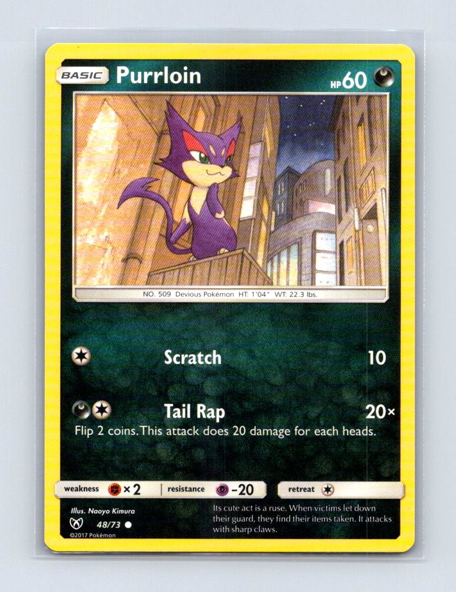 Purrloin 48/73 Common Shining Legends Pokemon Lightly Played