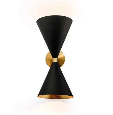 HUOKU Nimbus 2-Light Black Up and Down Sconce with Up & Down Lighting