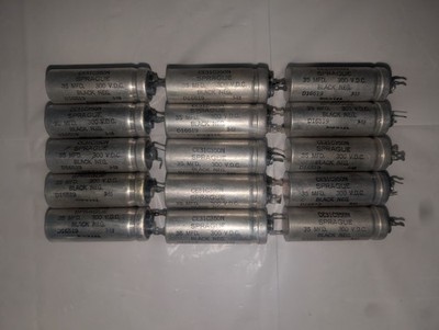 (15) Sprague CE31C350N  35 MFD 300 VDC Electrolytic Capacitors (D16519) - 1953