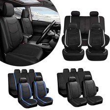For Kia Car Seat Covers Full Set Pu Leather 25-seats Front Rear Bench Protector
