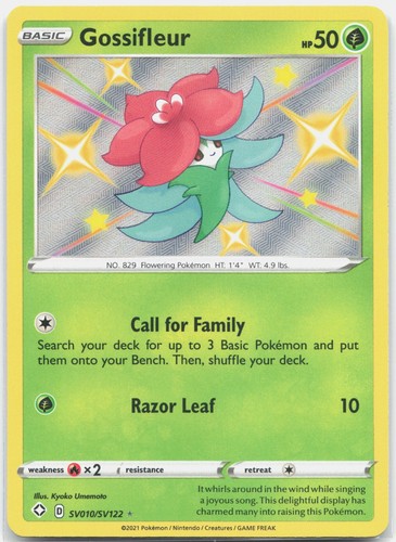 Gossifleur Shiny Holo Rare Shining Fates: Shiny Vault SHFSV Grass SV010/SV122 NM