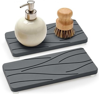 Water Absorbing Diatomite Stone Drying Tray for Sink Kitchen Soap Dish Trays