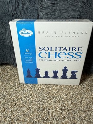 ThinkFun Brain Fitness Solitaire Chess 80 Challenges NEW Sealed Read