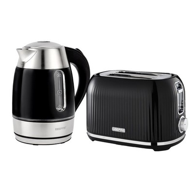 GEEPAS 1,7 L Beleuchtender Wasserkocher & 2 Scheiben Brot Toaster Combo Set