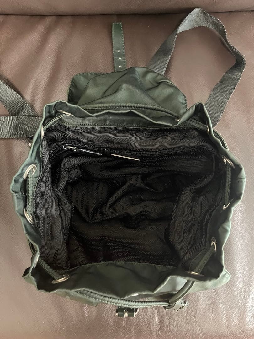 PRADA triangle logo nylon backpack drawstring typ… - image 4