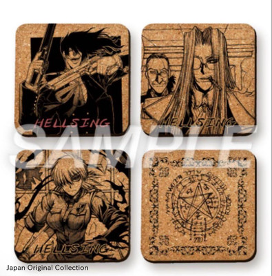 HELLSING Cork Coaster Set of 4 Super Expo From Japan New