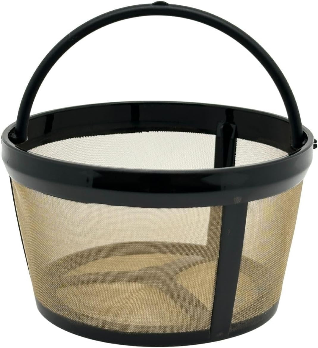 TRONMEI 4-6 Cup Reusable Coffee Filter - BPA Free, Fits Mr. Coffee, Black+Decker