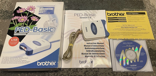 Brother PED Basic Embroidery Design Transfer USB Box CD Software Manual NO CARD