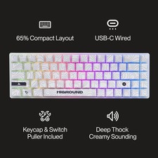 Trailhead 65% Mechanical USB Wired Gaming Keyboard, TTC Linear Switches RGB 6