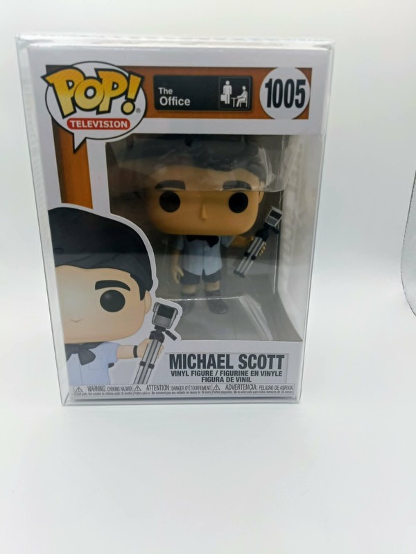 The Office: Michael Scott W/ Tripod #1005 Funko Pop! W/ Pop! Protector