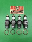 4 Later Brass Hat Champion 3X Model A B Ford Vintage Antique Spark Plugs