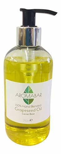 aromabar Grapeseed Oil 250ml with Pump Dispenser Pure Carrier Vitis Vinifera