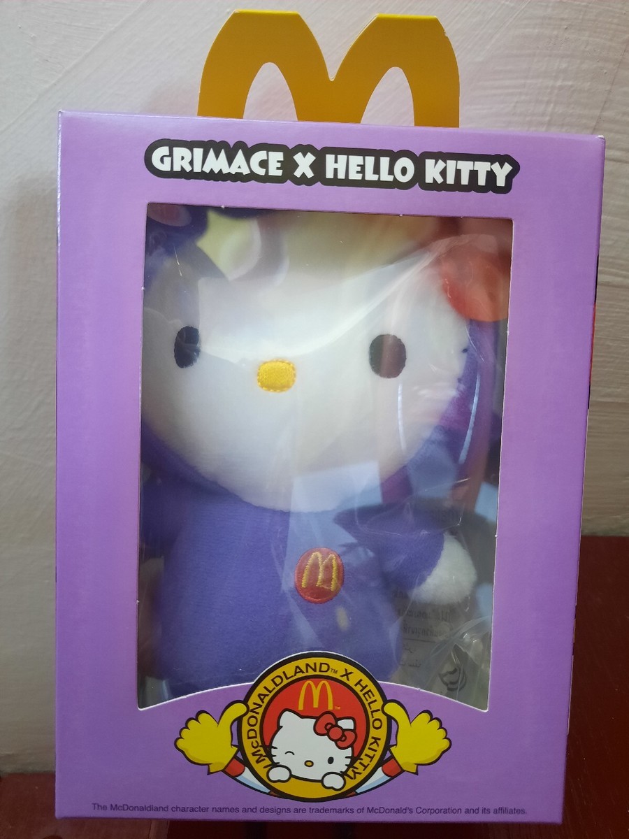 HELLO KITTY McDonaldLand X GRIMACE Soft Plush Toy McDonalds McD