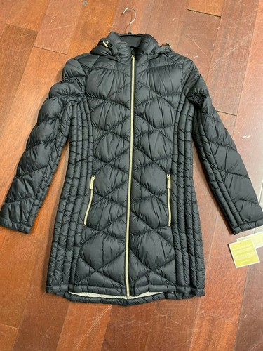 Michael Michael Kors Women's Black 3/4 Down Hooded Packable Coat (M)