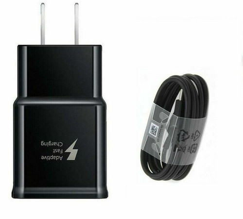 Fast Wall Charger +6 FT Type-C CABLE for Samsung Galaxy A10E A10e A20 A50 Black - Picture 2 of 4
