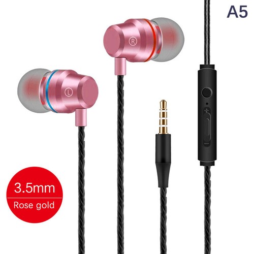 Universal 3.5mm Wired Headphones In-Ear Stereo Earphones Headset With Microphone - Zdjęcie 11 z 17