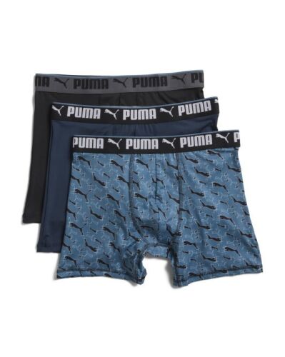 Puma Sport Style Boxer Brief 3 Pack Size XL 40" -42" Blue/Black