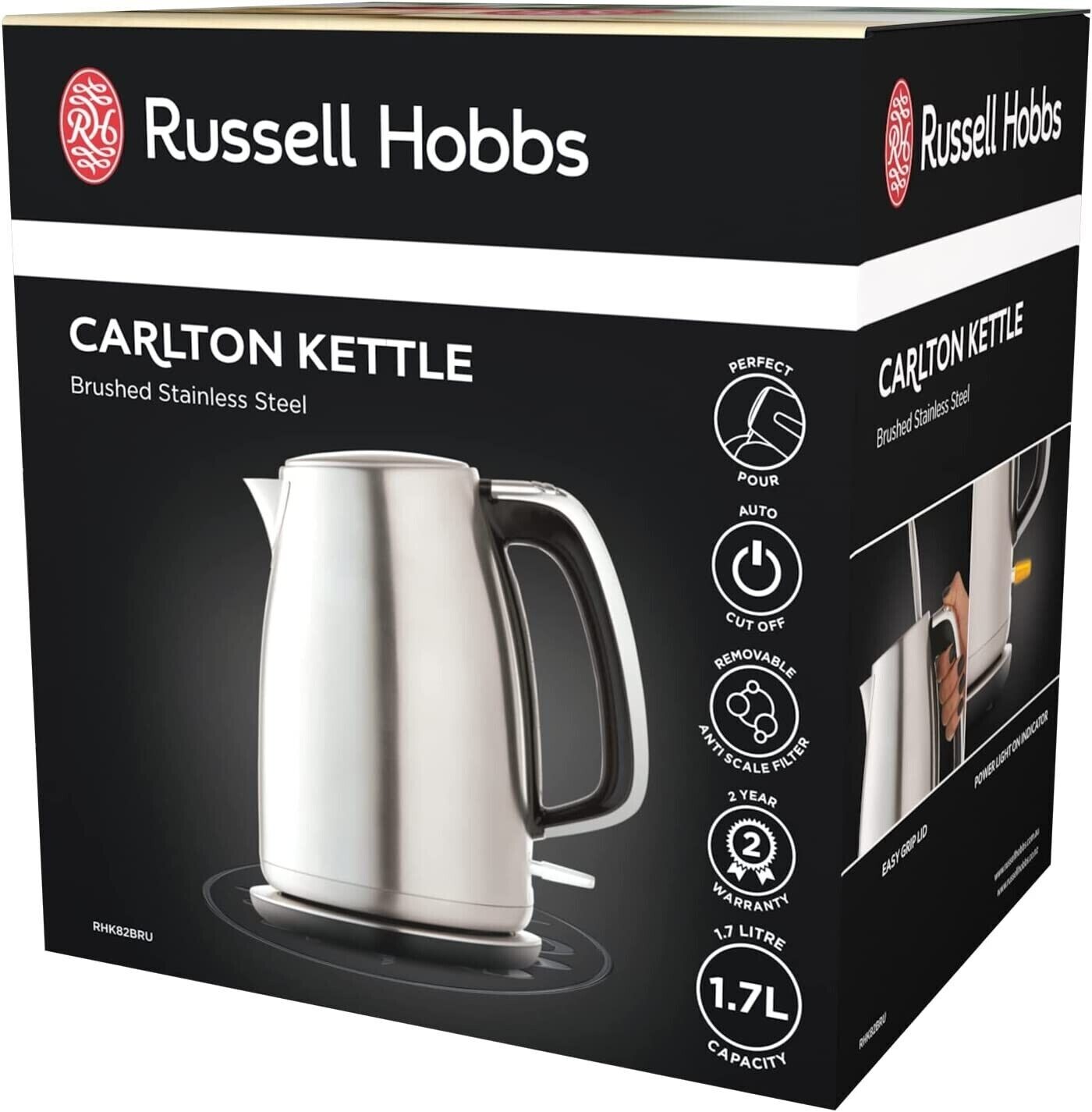 Russell Hobbs RHK82BRU Carlton Kettle Brushed Stainless Steel 2200W 1