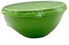 Set of 3 storage containers  lids green plastic 7x4" varied sizes new in READ