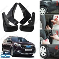 Mudflap Set Aus 4 Schwarzen FüR Renault Lodgy 2015-2018 Aes