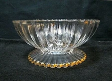 Vintage JEANNETTE  National (Gold Accents) Candy Dish No Lid