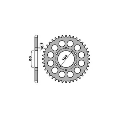 PBR 488 GETRIEBEKRANZ EISEN ZÄHNE 40 SCHRITT 530 KAWASAKI 550 Z-B 1982