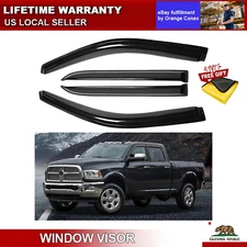 US For 2009-2018 Dodge Ram 1500 2500 3500 Crew Cab Window Visor Vent Rain Guard