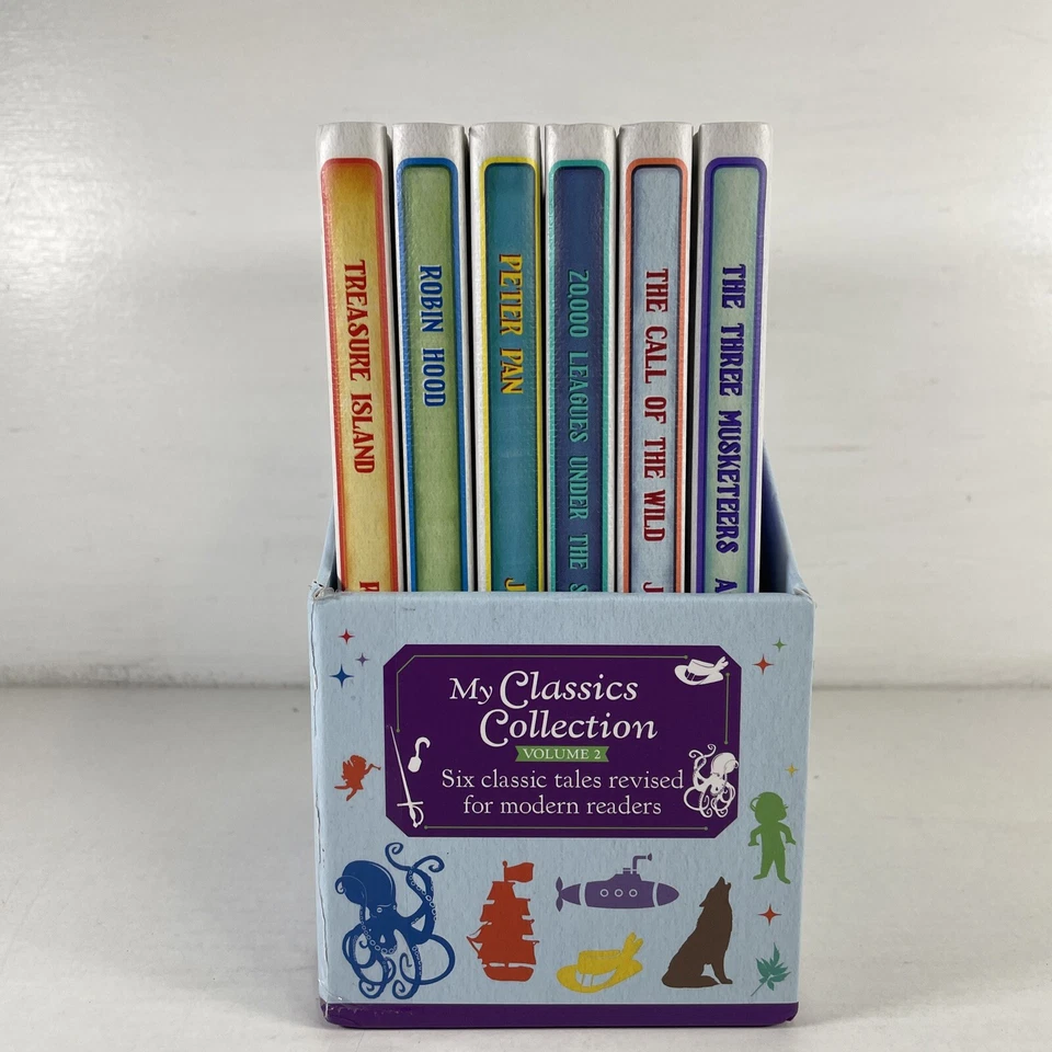My Classics Collection Vol 2 Peter Pan Robin Hood Treasure Island & More 6 Books Foto 2 de 4