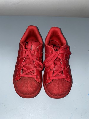 all red shell toe adidas