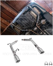 For 07-14 Infiniti G35 G37 Sedan Muffler Delete Dual Tips Axle Back Exhaust