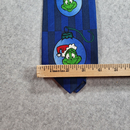 Corbata de Colección The Grinch Dr. Suess Azul Para Hombre Aprox 56x4 Cara Adorno de Navidad - Imagen 7 de 9