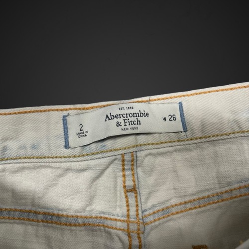 Abercrombie & Fitch Light Wash Cut Off Jean Shorts Denim Size - Picture 4 of 9