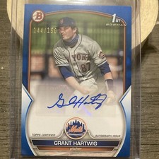 2023 - Paper Prospect Autographs Blue Border #PPA-GH Grant Hartwig /150 RC