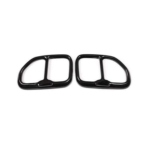 For BMW X3 G01 X4 G02 2018-21 Steel Gloss Black Exhaust Muffler Pipe Cover Tips - Picture 10 of 11