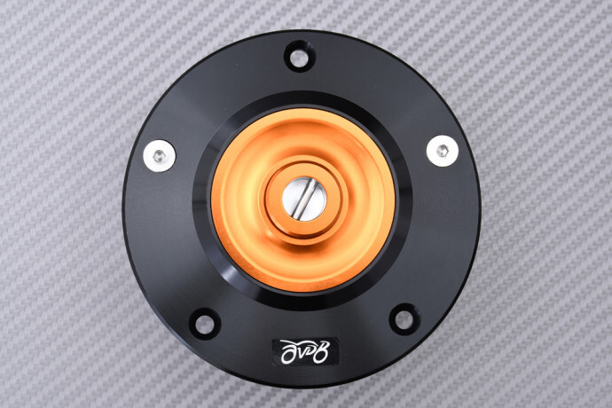 Bouchon de réservoir anti-vol orange 1/4 tour pour Suzuki SV650X de 2018 à 2024