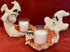 FITZ & FLOYD RARE RETIRED VOTIVE CANDLE HOLDERS FOR HALLOWEEN TOTALLY CUTE !