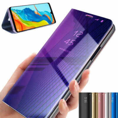 Spiegel Hülle für Huawei P30 Lite New Edition FlipCase Clear Cover Handy Tasche