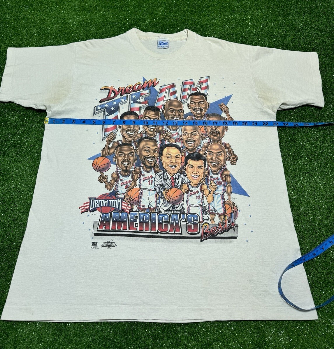 Vintage 1996 US Dream Team Caricature T-Shirt USA Olympics 90s